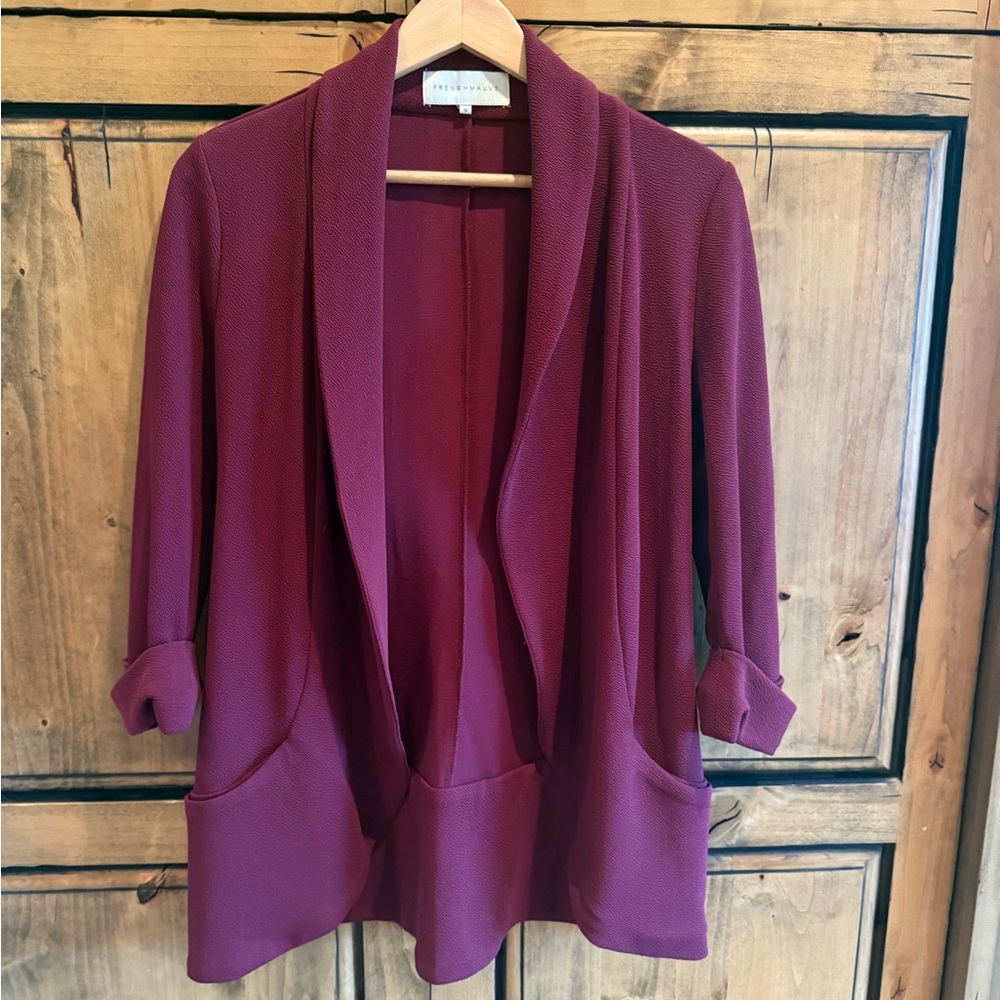 Burgundy Blazer by French Mauve